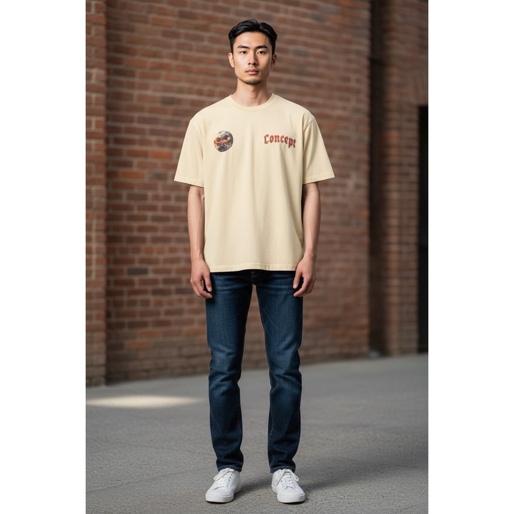 Concepts T Shirt Men White Color 100 % Cotton Size L